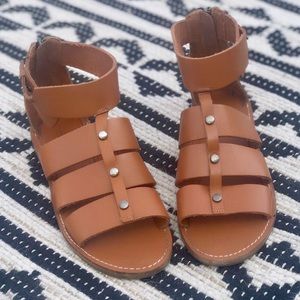 Madewell Rowan Gladiator Sandal 8.5 Cognac leather
